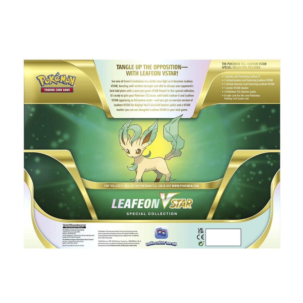 Pokémon TCG: Leafeon VSTAR Special Collection (2x Evolving Skies, 2x Fusion Strike)